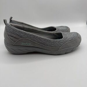 Skechers Savvy Radiant Women's Gray Memory Foam Slip On Comfort Shoes Size 9